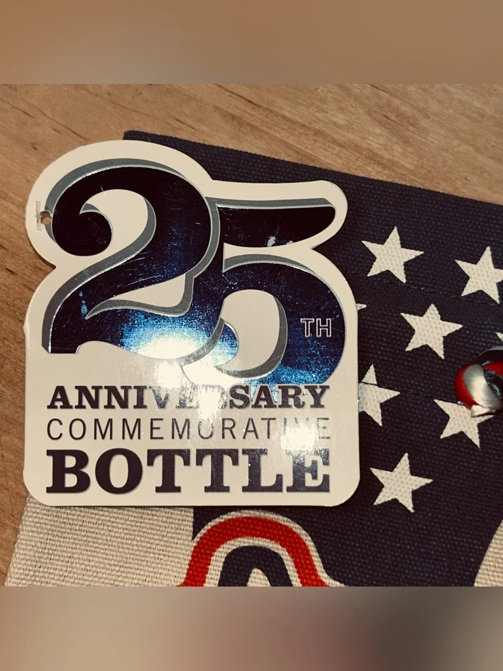 2-Tito's Handmade Vodka American Flag Burlap Bottle Bags 25th Anniversary W/tags